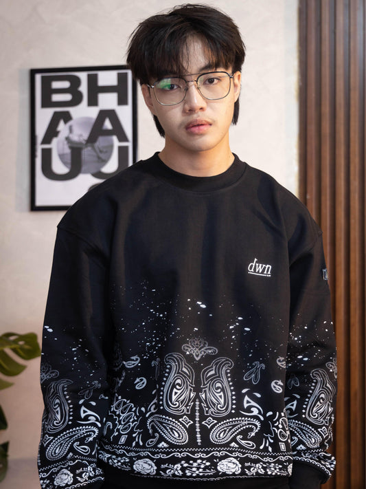 Faded Paisley Sweatshirt