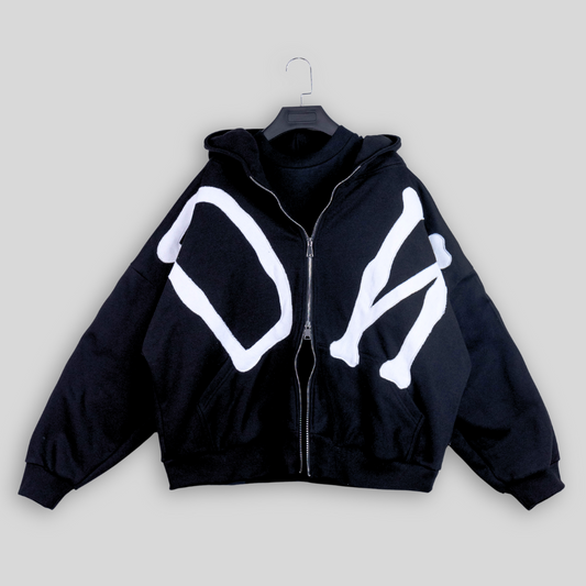 DN Patchwork in Double Zip Hoodie