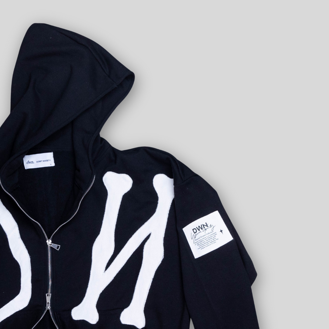 DN Patchwork in Double Zip Hoodie