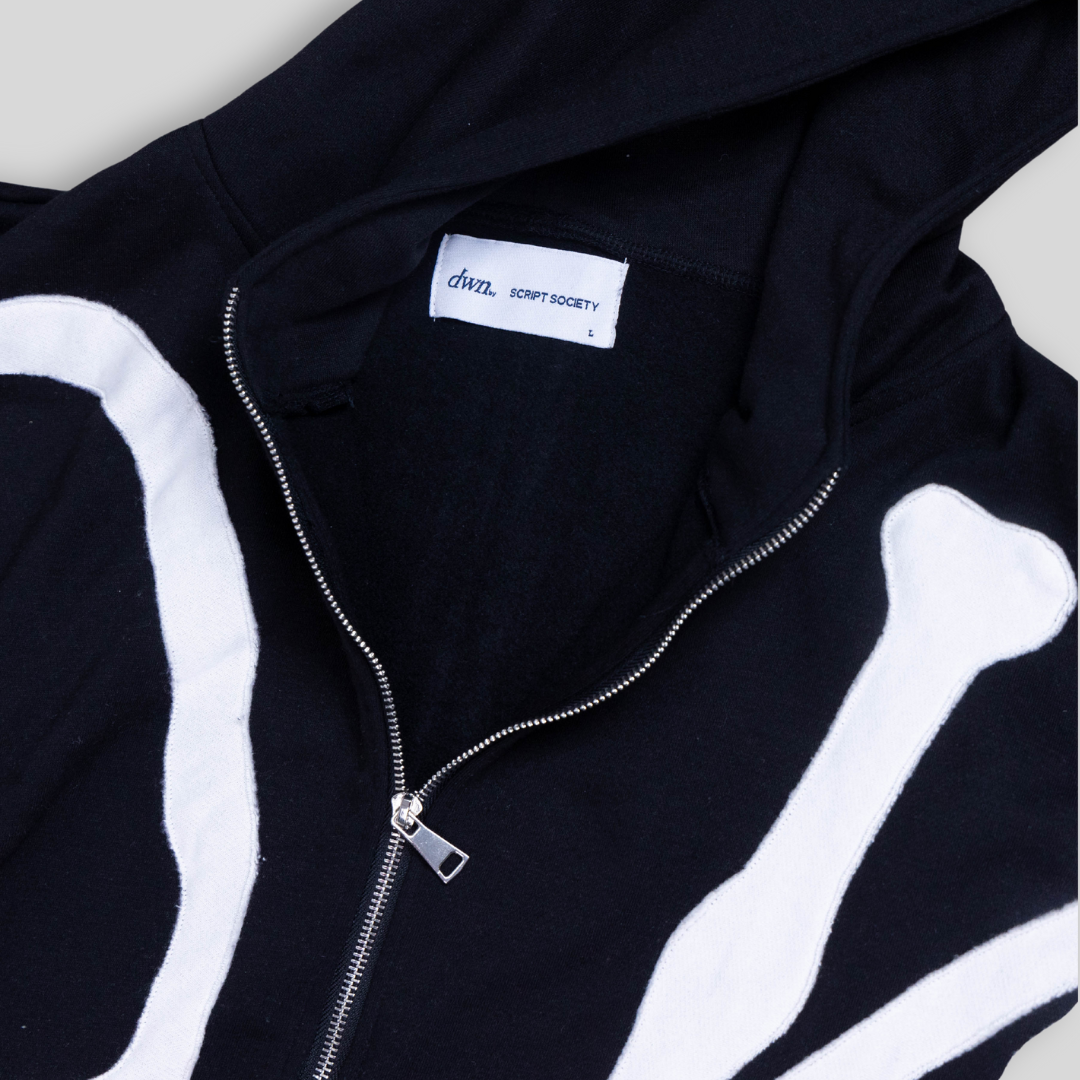 DN Patchwork in Double Zip Hoodie